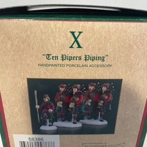 Department 56 Ten Pipers Piping 12 Days of Christmas Dickens Village
